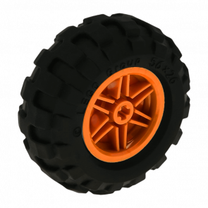 Колесо Lego Сборное 30.4mm D. x 20mm 56145c02 55976 4539910 6207477 4297209 6495636 Orange 2шт Б/У - Retromagaz