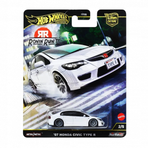 Машинка Premium Hot Wheels '07 Honda Civic Type R II Ronin Run 1:64 JBK53 White - Retromagaz