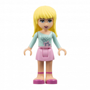 Фигурка Lego Girl Stephanie Bright Pink Skirt Friends frnd003 Б/У