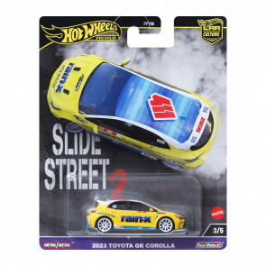 Машинка Premium Hot Wheels 2023 Toyota GR Corolla Slide Street 1:64 HKC82 Yellow