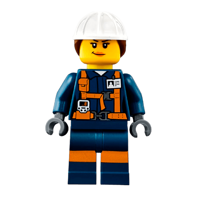 Фигурка Lego Construction 973pb2991 Miner Female Explosives Engineer City cty0877 Б/У - Retromagaz