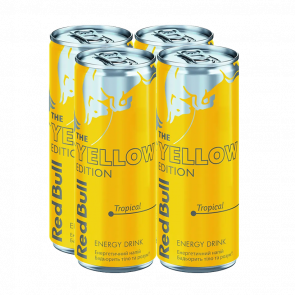 Набор Напиток Энергетический 4шт Red Bull Yellow Edition Tropical 250ml - Retromagaz