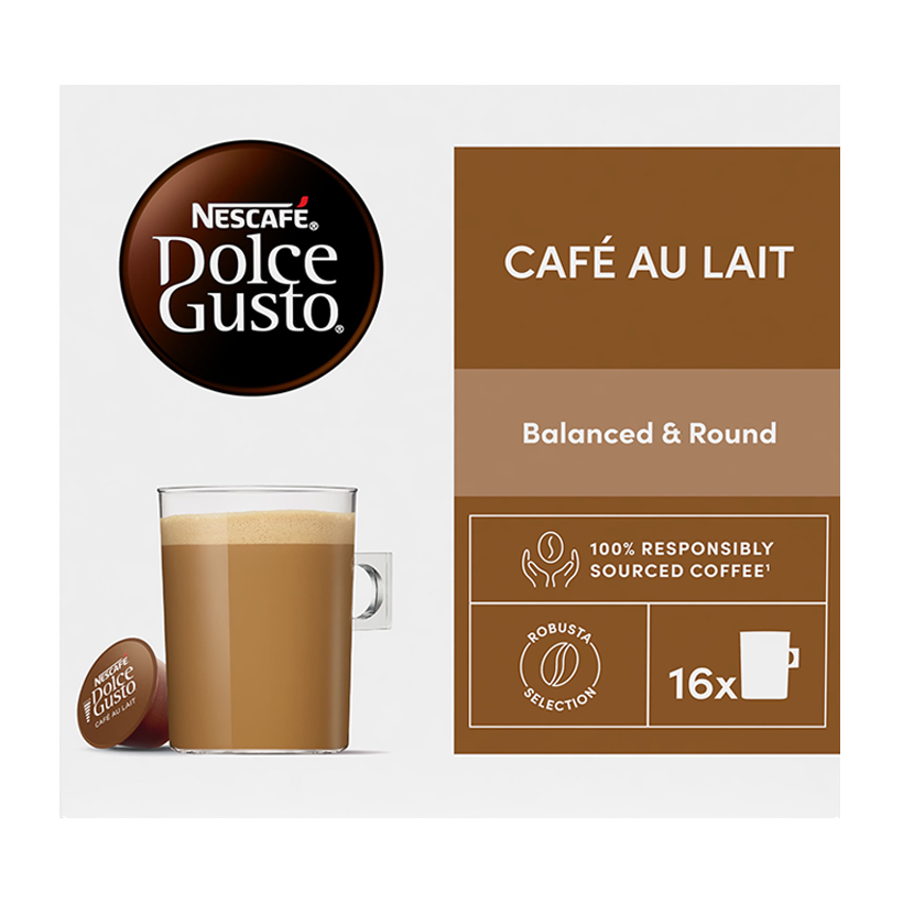Кофе в капсулах Nescafe Dolce Gusto Cafe Au Lait - 16 шт - Retromagaz