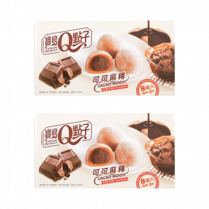 Набір Тістечка 2шт Q Brand Моті Cacao Chocolate 80g 4711931030528 - Retromagaz