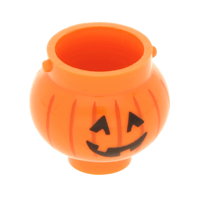 Посуда Lego Pot Small with Handle Holders and Pumpkin Jack O' Lantern 98374pb02 6122120 Orange Б/У - Retromagaz