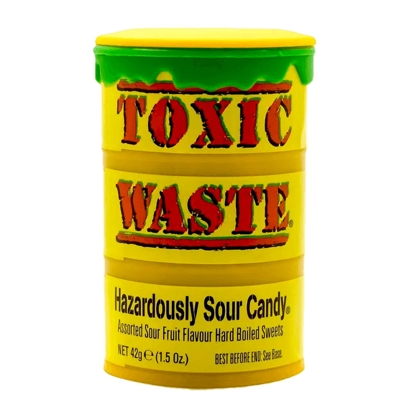 Цукерки Toxic Waste Yellow Hazardously Sour Candy 42g - Retromagaz