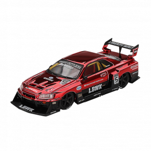 Машинка Premium MINI GT Skyline LB-ER34 Super Silhouette 1:64 MGT00843-CH Red - Retromagaz