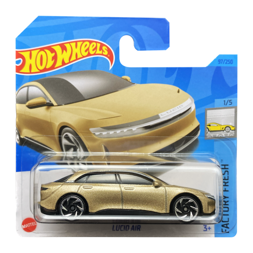 Машинка Базовая Hot Wheels Lucid Air Factory Fresh 1:64 HKJ29 Gold - Retromagaz
