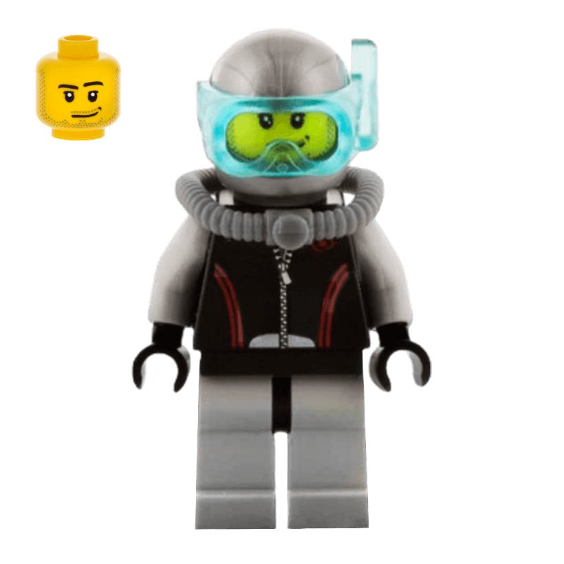 Фигурка Lego Harbor 973pb0618 Diver Scuba Tank City cty0235 Б/У - Retromagaz