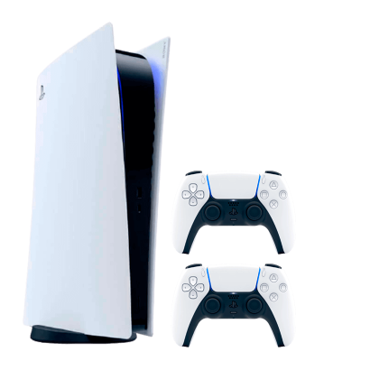 Набір Консоль Sony PlayStation 5 Digital Edition 825GB White Новий  + Геймпад Бездротовий DualSense - Retromagaz