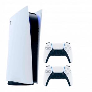 Набір Консоль Sony PlayStation 5 Digital Edition 825GB (9907381) White Новий + Геймпад Бездротовий DualSense