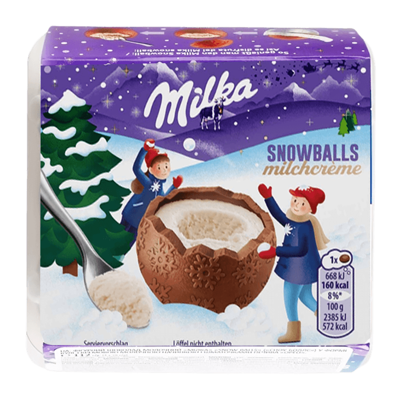 Шоколад Молочный Milka Snow Balls с Кремом 112g - Retromagaz