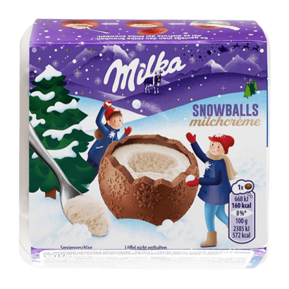 Шоколад Молочный Milka Snow Balls с Кремом 112g - Retromagaz