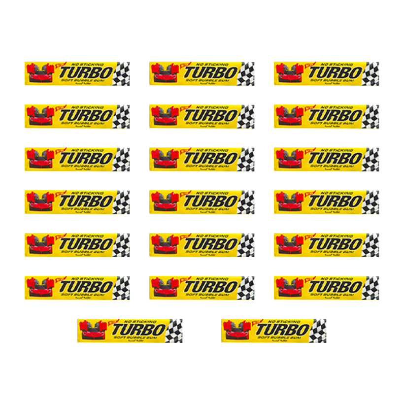 Набір Жувальна Гумка 20шт Turbo Soft Bubble Gum Sticks 13g - Retromagaz