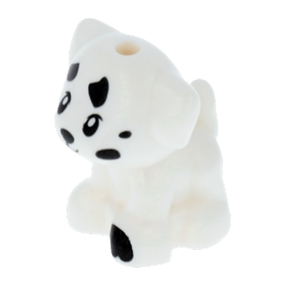 Фігурка Lego Земля Dog Friends Puppy Standing Small with Black Paw and Spots Pattern Elliot Animals 69901pb02 White Б/У - Retromagaz