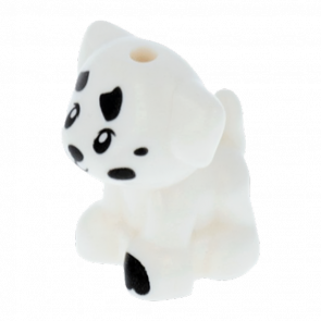 Фігурка Lego Земля Dog Friends Puppy Standing Small with Black Paw and Spots Pattern Elliot Animals 69901pb02 White Б/У