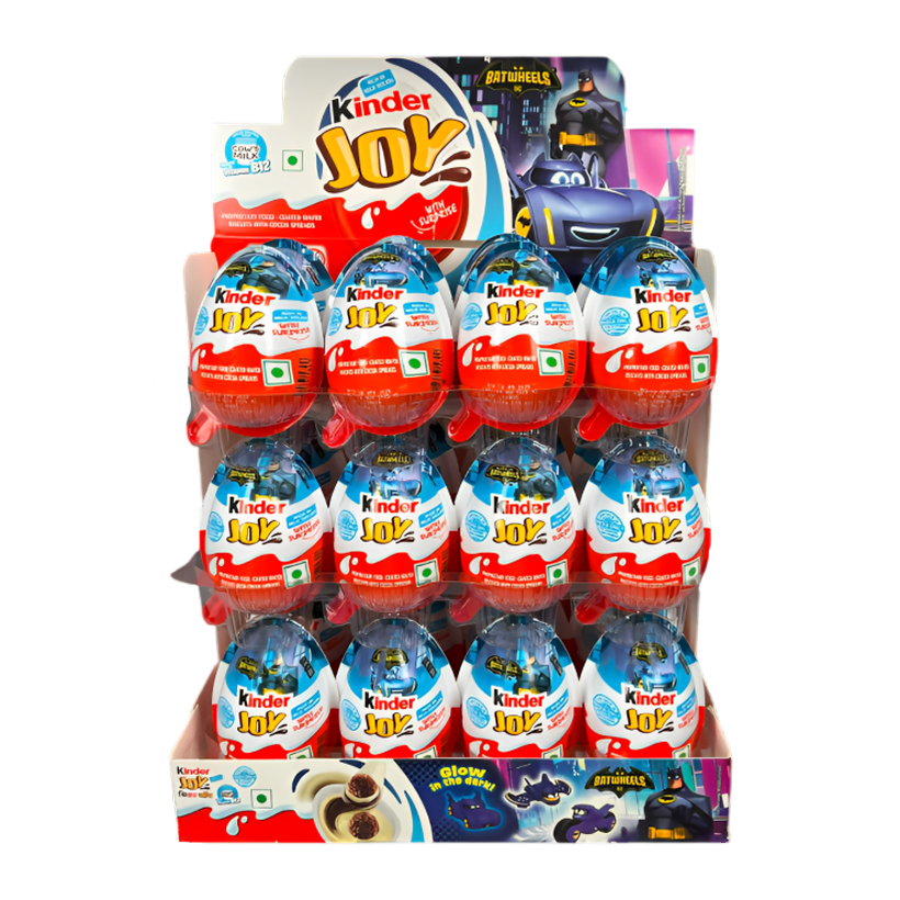 Набір Шоколадне Яйце 24шт Kinder Joy Batwheels 20g - Retromagaz