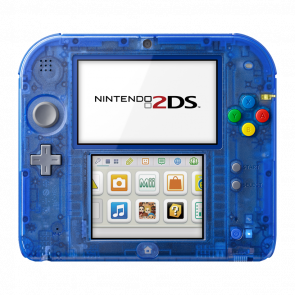 Консоль Nintendo 2DS Pokemon Limited Edition Модифікована 32GB Trans-Blue + 10 Вбудованих Ігор Б/У