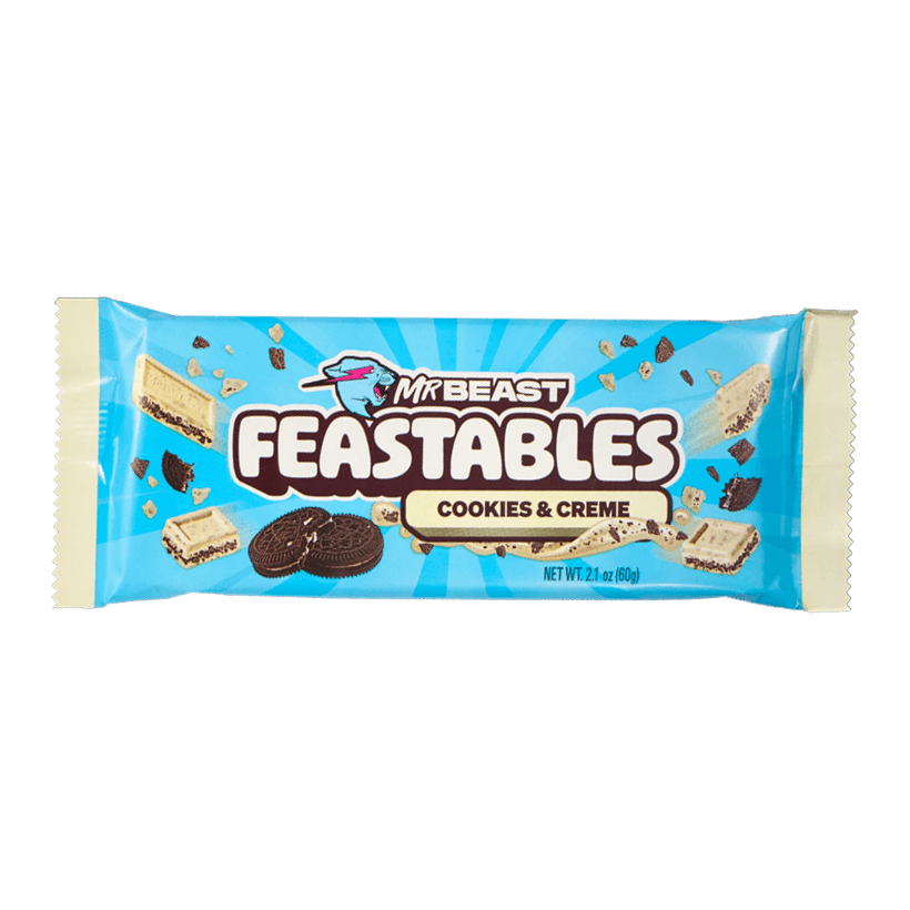Батончик MrBeast Feastables Cookies & Creme King Size 60g - Retromagaz