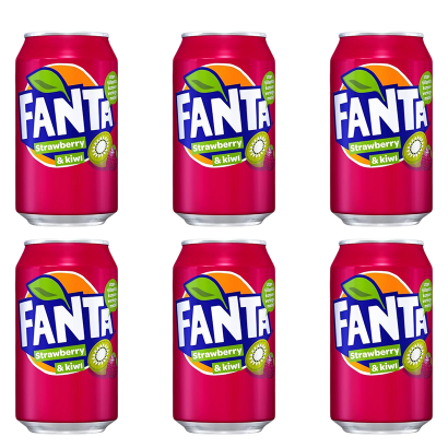 Набор Напиток Fanta Strawberry & Kiwi 355ml 6шт - Retromagaz