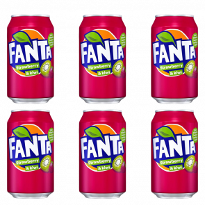 Набор Напиток Fanta Strawberry & Kiwi 355ml 6шт - Retromagaz
