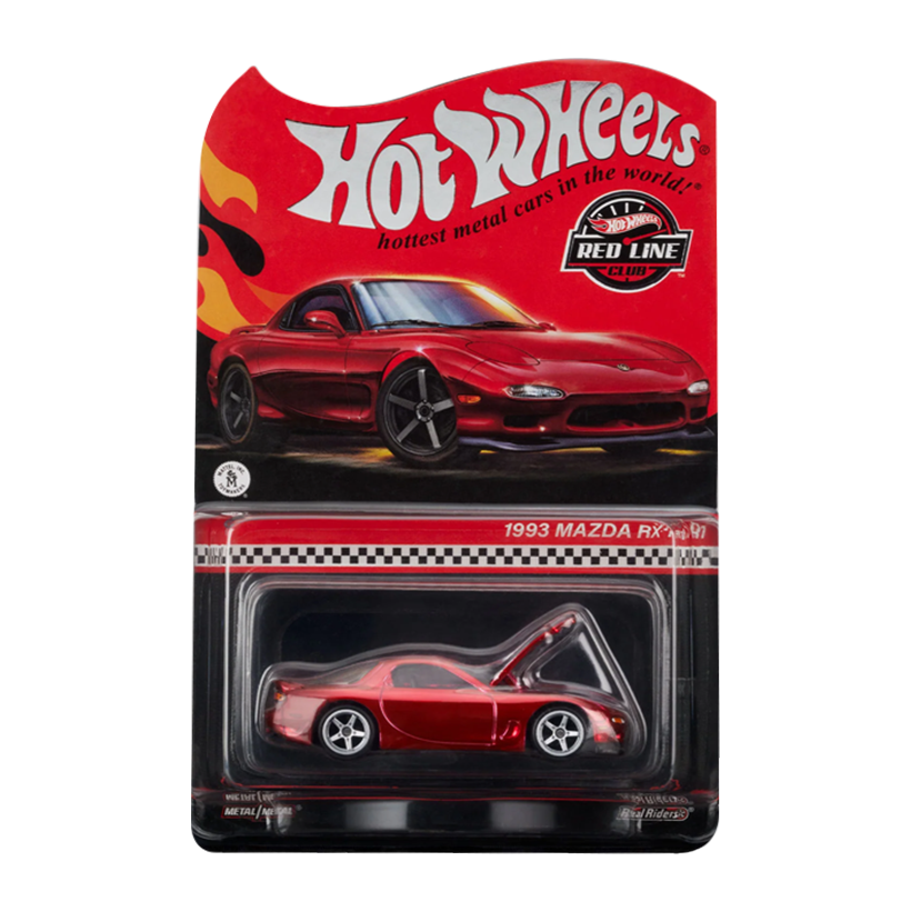 Машинка Premium Hot Wheels 1993 Mazda RX-7 R1 Red Line Club RLC 1:64 HWF04 Red - Retromagaz