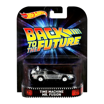 Машинка Premium Hot Wheels Time Machine Mr. Fusion Back to the Future Rep. Entertainment 1:64 CFR36 Silver - Retromagaz