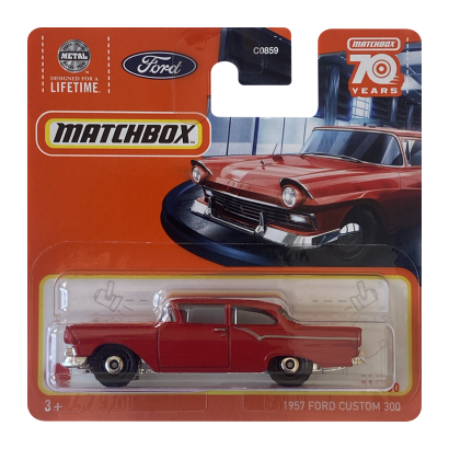 Машинка Большой Город Matchbox 1957 Ford Custom 300 Showroom 1:64 HLC85 Red - Retromagaz