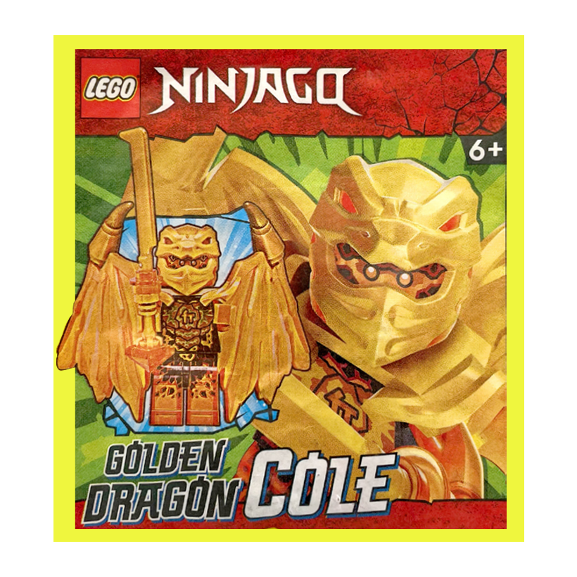 Конструктор Lego Фігурка Golden Dragon Cole Paper Bag Ninjago 892304 njo0781 Новий - Retromagaz