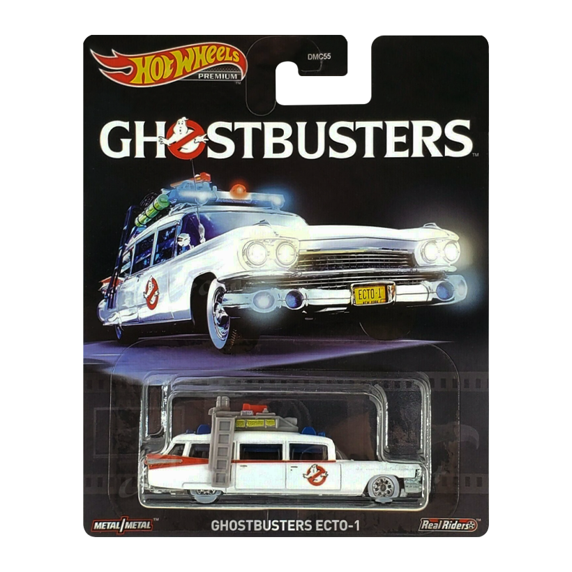 Машинка Premium Hot Wheels Cadillac Ghostbusters Ecto-1 Rep. Entertainment 1:64 GJR39 White - Retromagaz