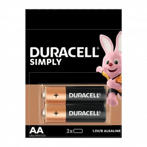 Батарейка 2шт Duracell AA Simply LR6 Black - Retromagaz
