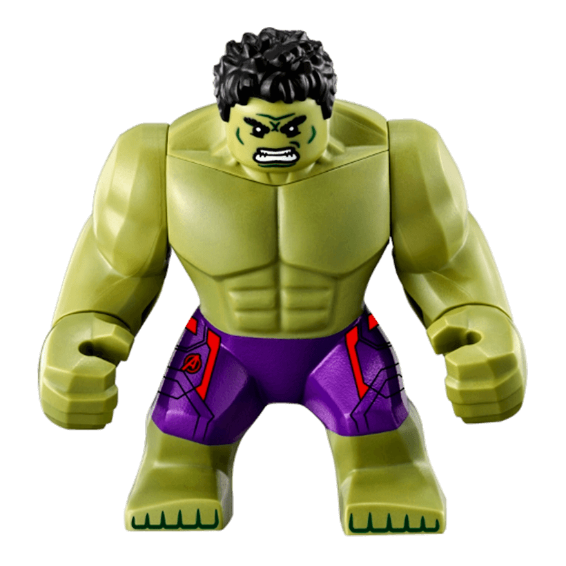 Фигурка Lego Marvel Hulk with Black Hair and Dark Purple Pants with Avengers Logo Super Heroes sh0173 Б/У - Retromagaz