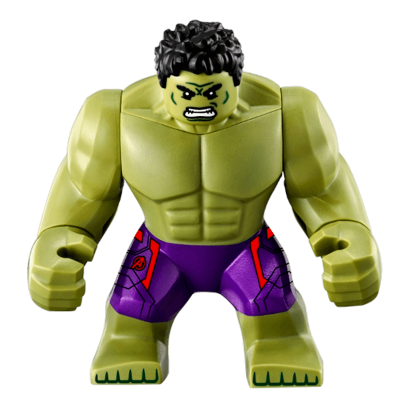 Фігурка Lego Hulk with Black Hair and Dark Purple Pants with Avengers Logo Super Heroes Marvel sh173 1 Б/У - Retromagaz