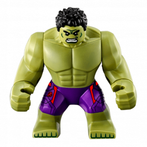 Фигурка Lego Hulk with Black Hair and Dark Purple Pants with Avengers Logo Super Heroes Marvel sh173 1 Б/У