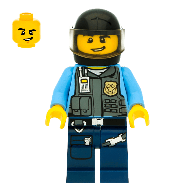 Фигурка Lego Police 973pb1350 Undercover Elite Motorcycle Officer City cty0357 1 Б/У - Retromagaz