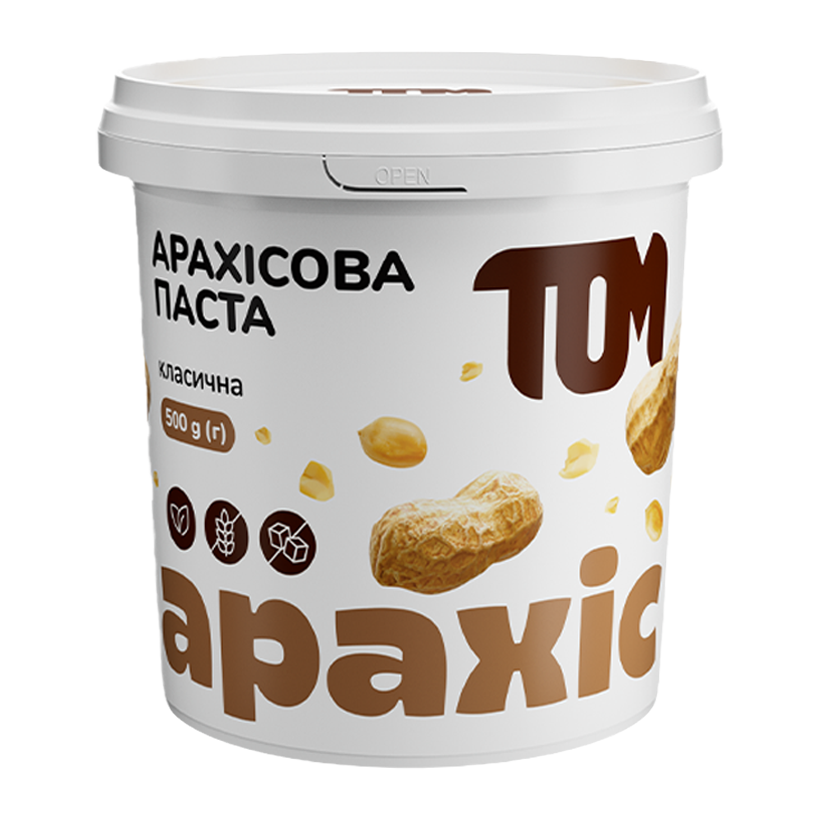 Паста ТОМ Арахисовая Классическая 500g - Retromagaz